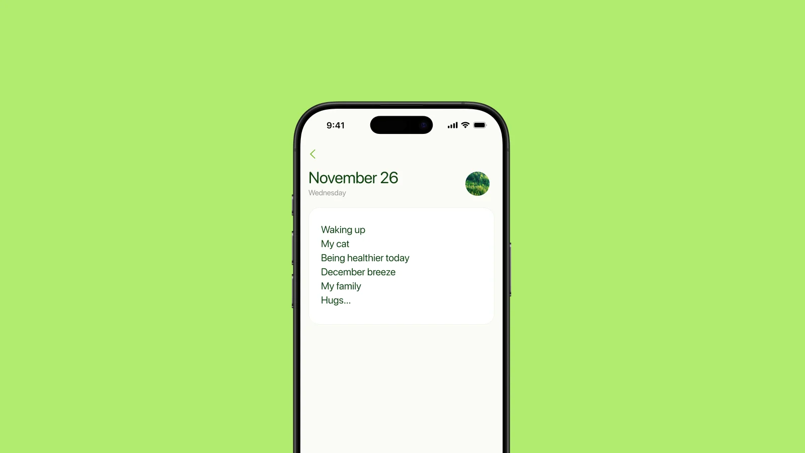 Gratu App Screenshot 2
