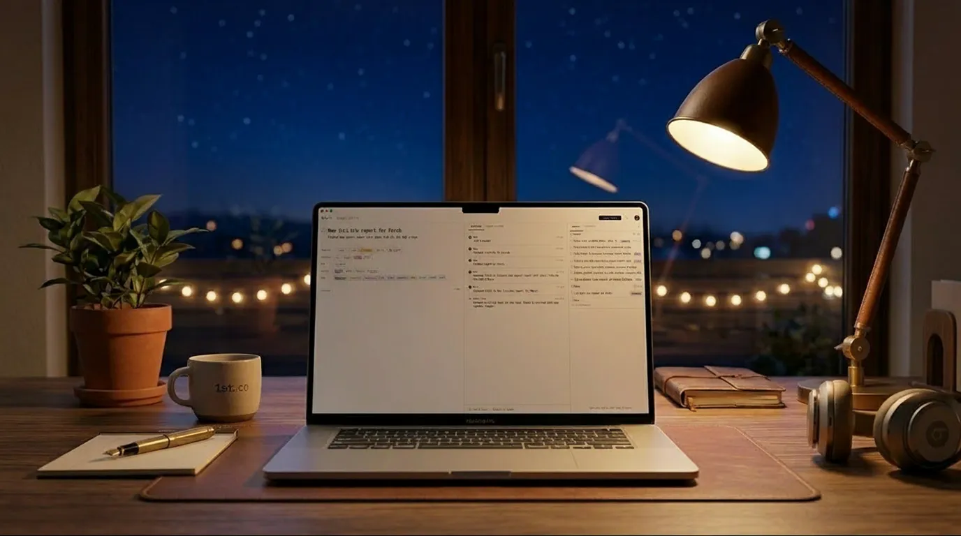 lst.so task manager interface showing shared task list between human and AI agents